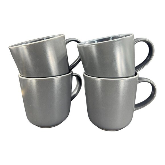 GORDON RAMSEY ROYAL DOULTON BREAD STREET KITCHEN SLATE DARK GREY MUGS SET 4 - Picture 3 of 16